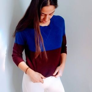 Two-tone comfy sweater